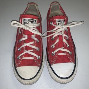 Size 4 - Converse Chuck Taylor All Star Ox Red Low Top Sneakers Shoes